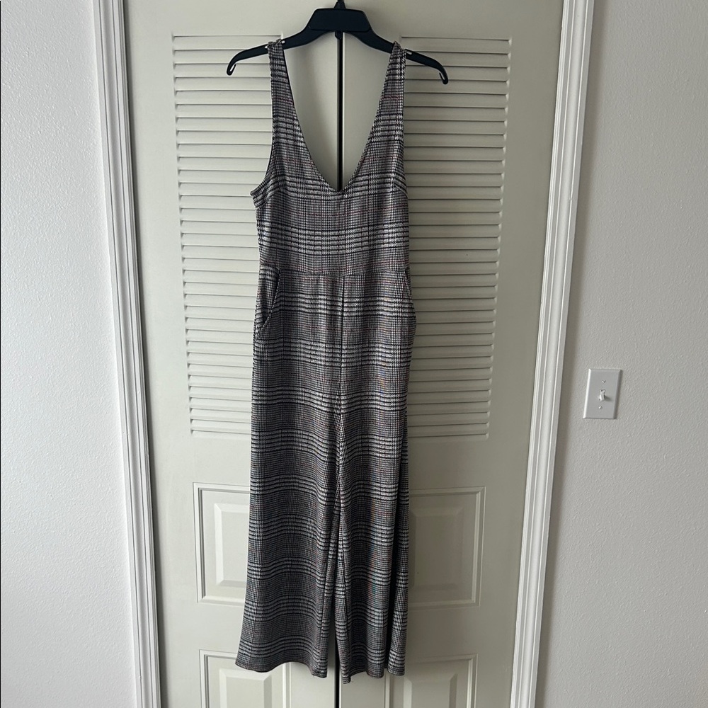 Forever 21 Black and White Striped Jumpsuit Size: S